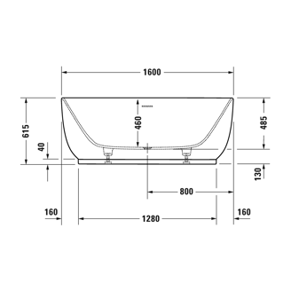 Mynd af Duravit LUV baðkar frístandandi 160x75 cm