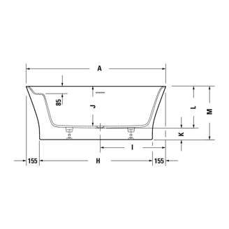 Mynd af Duravit Cape Cod baðkar frístandandi 1855x885cm