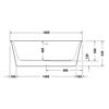 Mynd af Duravit White Tulip frístandandi baðkar 180x90cm 