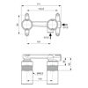 Mynd af Ideal Standard CERALINE innb. handl. vegg + A1313NU grunnur  Svart Matt