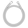 Mynd af Hansgrohe Isiflex sturtubarki 160cm Burstað Svart króm