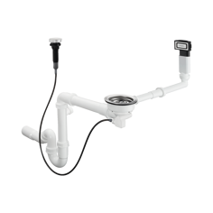 Mynd af Hansgrohe lyftitappasett f. svartan undirlímdan vask