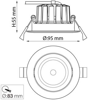Mynd af Loftljós IF DL04 3000K 700lm H