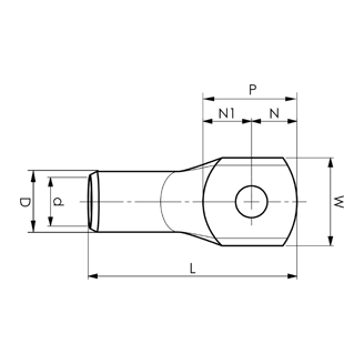 Mynd af Strengskór Cu  6,0mm² M8