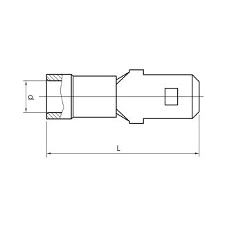 Mynd af Flatspaði 0,75-1,5mm² Rauður