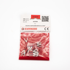 Mynd af Gaffalskór Rauður M5 0,75-1,5mm² (15stk)
