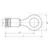 Mynd af Gatskór Gulur M6 4-6mm²