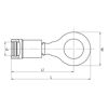 Mynd af Gatskór Gulur M8 4-6mm² (10stk)