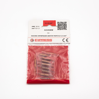 Mynd af Tengihólkur krump Rauður 0,75-1,5mm² (10stk)