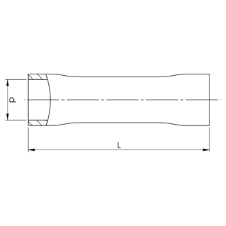 Mynd af Tengihólkur krump Rauður 0,75-1,5mm² (10stk)