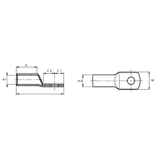 Mynd af Strengskór Cu 4 mm²/8mm -M8 