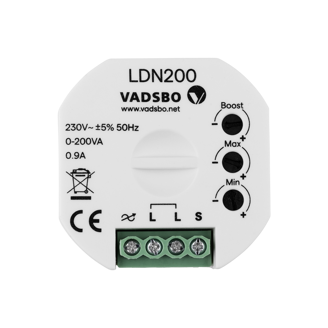 Mynd af Innfellidimmer í dós 200w án núll