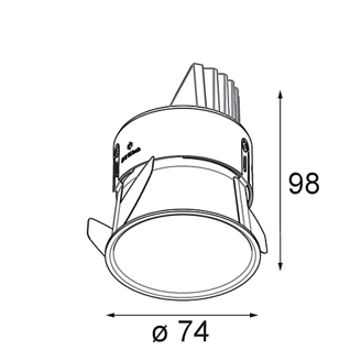 Mynd af Thimble IF loftljós sv. 