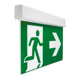 Mynd af EXIT neyðarljós