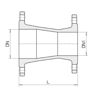Mynd af Minnkun Hawle Flangs DN100>DN80 PN16