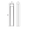 Mynd af Ljóspolli STANDING 3000°K 8W 423lm 495mm Corten