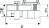 Mynd af Rafsuðu Nippiltengi EF DN40 SDR11