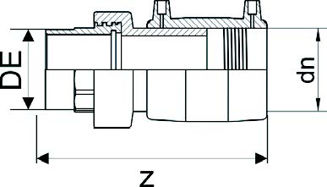 Mynd af Rafsuðu Nippiltengi EF DN40 SDR11