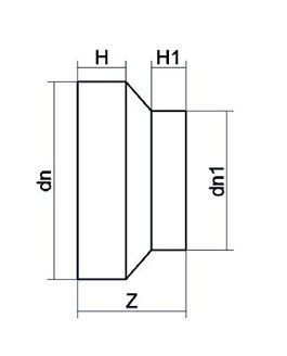 Mynd af Rafsuðu Minnkun Stutt DN280-225 SDR17 
