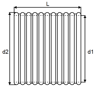 Mynd af Rör 250x6000mm Riffluð SN8 Sv.