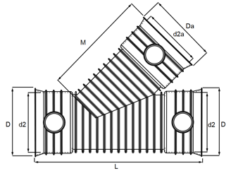 Mynd af Magnacor Grein 250/250mm 45°
