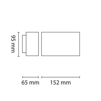 Mynd af Veggljós Funky Wall LED 450lm Sv