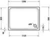 Mynd af Duravit sturtubotn D-Code 1200x900mm