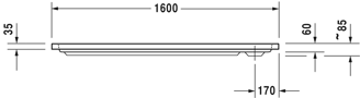 Mynd af Duravit sturtubotn D-Code 1600x750