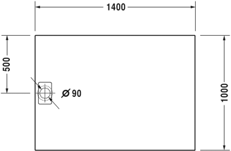Mynd af Duravit sturtubotn Stonetto 1400x1000mm