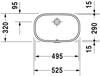 Mynd af Duravit handlaug D-Code 495x290mm undirlímd