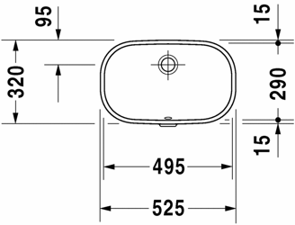 Mynd af Duravit handlaug D-Code 495x290mm undirlímd
