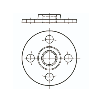 Mynd af Flangsi 2 1/2" Svart