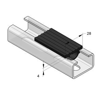 Mynd af MEFA Brautagúmmí 20x35x4mm