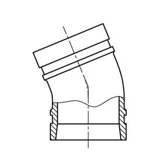Mynd af 22,5° Hálf Hné 1 1/2" - Rauður