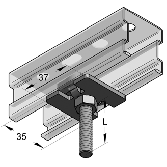 Mynd af MEFA Brautarbolti STEX35 M8 50mm