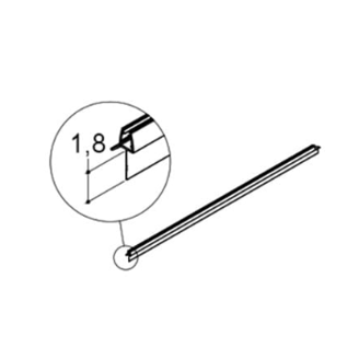 Mynd af Dansani PVC þéttilisti undir 6mm sturtuhurðir
