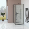 Mynd af Dansani Tower hornhilla f. sturtur 200x10x10cm Svartur Matt