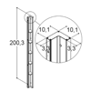 Mynd af Dansani Tower hornhilla f. sturtur 200x10x10cm Svartur Matt