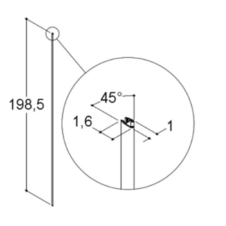 Mynd af Dansani segul þéttilisti f. glerveggi 199cm