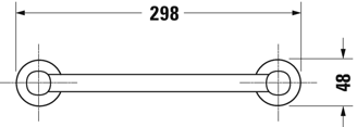 Mynd af Duravit D-Code handfang f. baðkar 298mm Króm