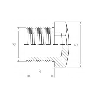 Mynd af PVC Snittaður Tappi 1 1/2"