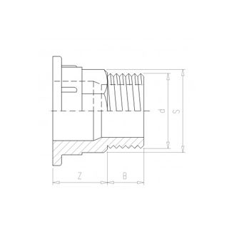Mynd af PVC Union Snittaður Partur 63 x 2"