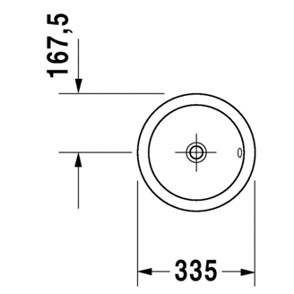 Mynd af Duravit Bali handlaug Ø335mm ífelld Hvítur