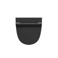 Mynd af GSI lok á þvagskál 350x310mm Svartur matt