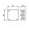 Mynd af Tengidós IP55  86x86x39mm Sv.