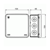 Mynd af Tengidós IP65 100x100x46mm Sv.