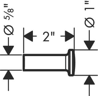 Mynd af AXOR Universal Circular snagi Burstað brass