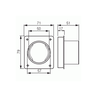 Mynd af Plötuhólkur ABB 1x50mm