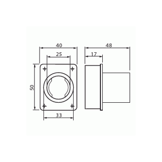 Mynd af Plötuhólkur ABB 1x25mm