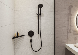 Mynd af Hansgrohe AddStoris hornhilla í sturtu Svartur matt